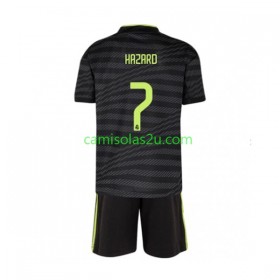 Camisolas de futebol Real Madrid Eden Hazard 7 Criança Equipamento 3ª 2022/23 Manga Curta